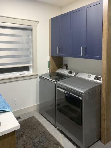 Melamine Cupboards in the Laundry Room