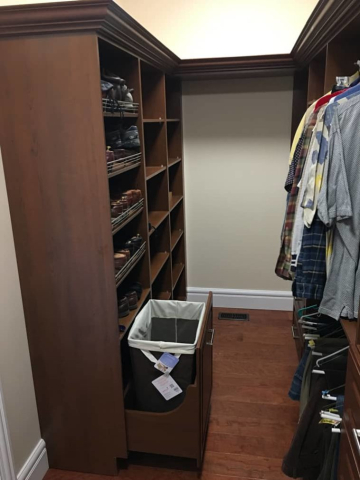 Dark Melamine Closet Organizer